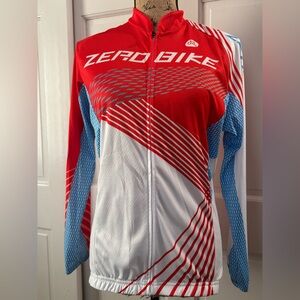 Women's Red and Blue Cycling Jacket